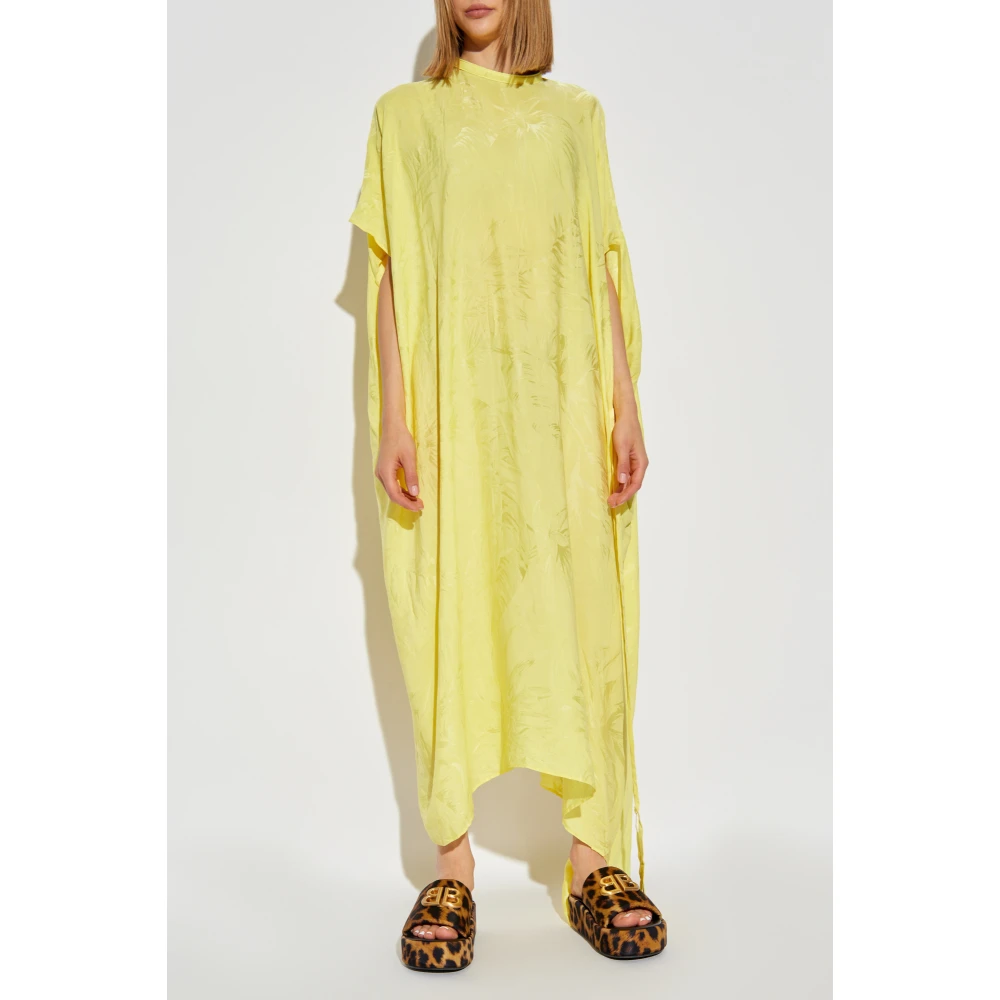 Balenciaga Kreukeleffect Jurk Yellow Dames