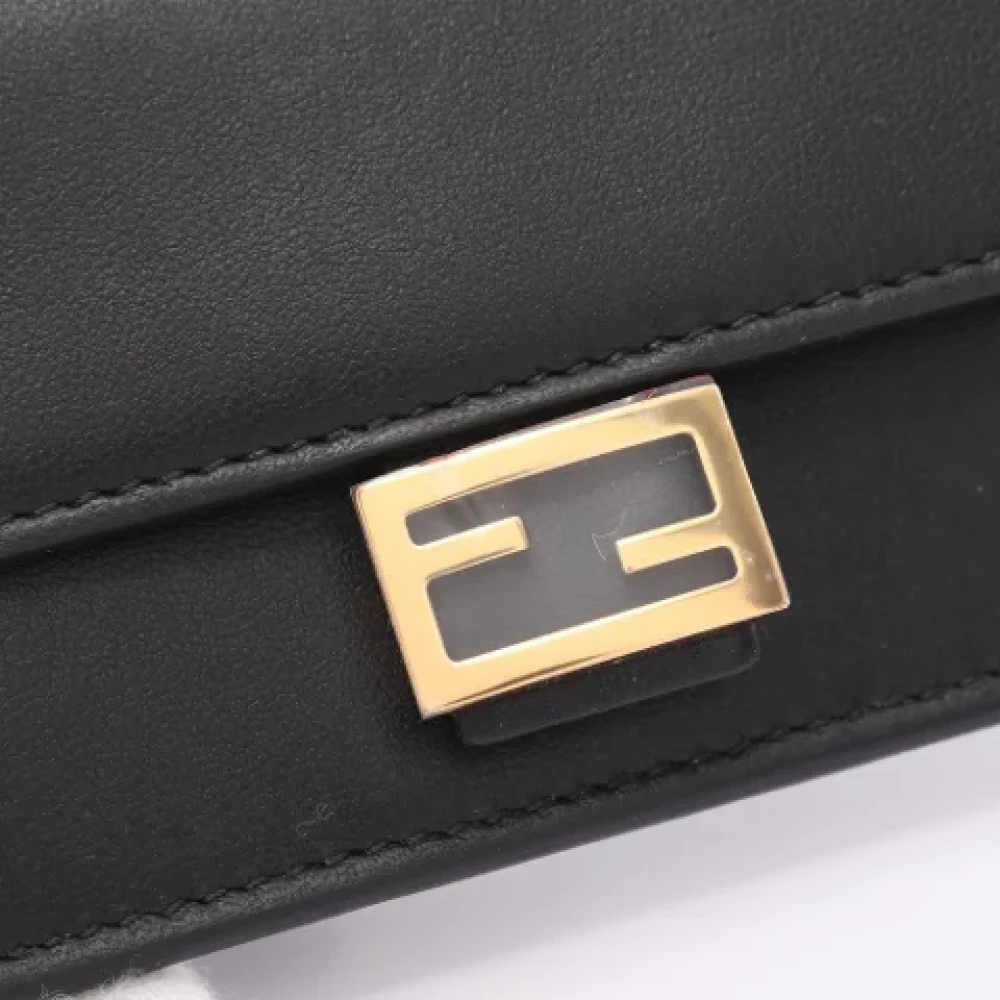 Fendi Vintage Pre-owned Leather wallets Black Dames