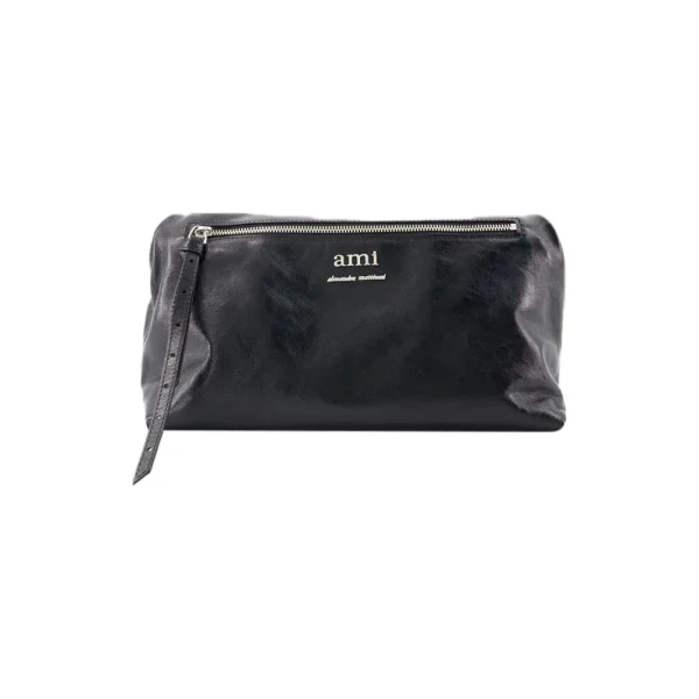 Ami Paris Leather shoulder-bags Black Dames