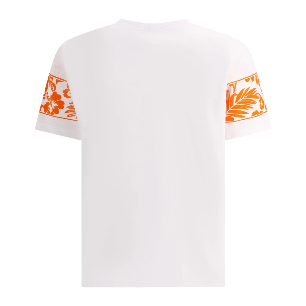 Maison Kitsuné Tropische Band T-Shirt 100% Katoen White Heren