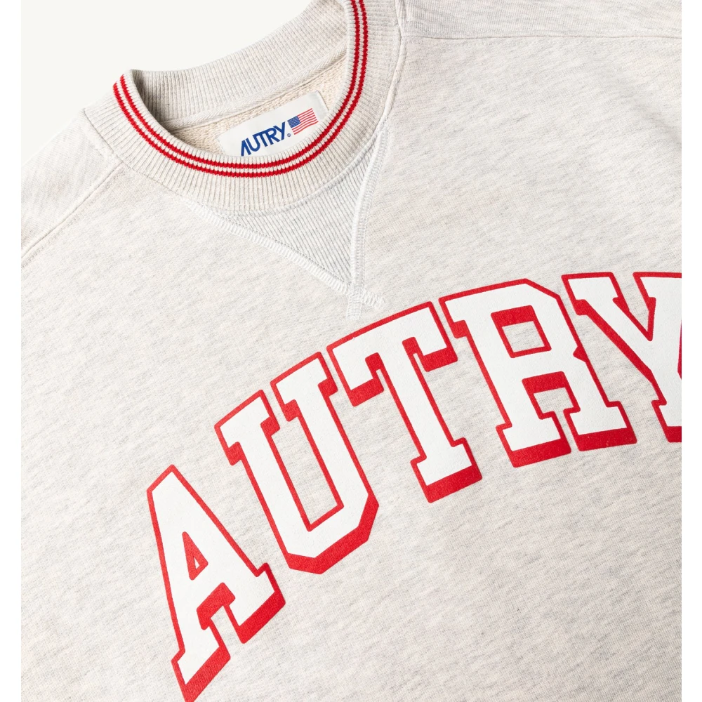 Autry Logo Crewneck Sweatshirt Gray Dames