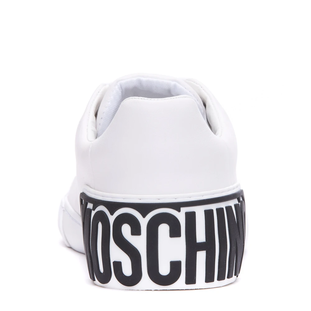 Moschino Logo Witte Sneakers voor Vrouwen White Dames