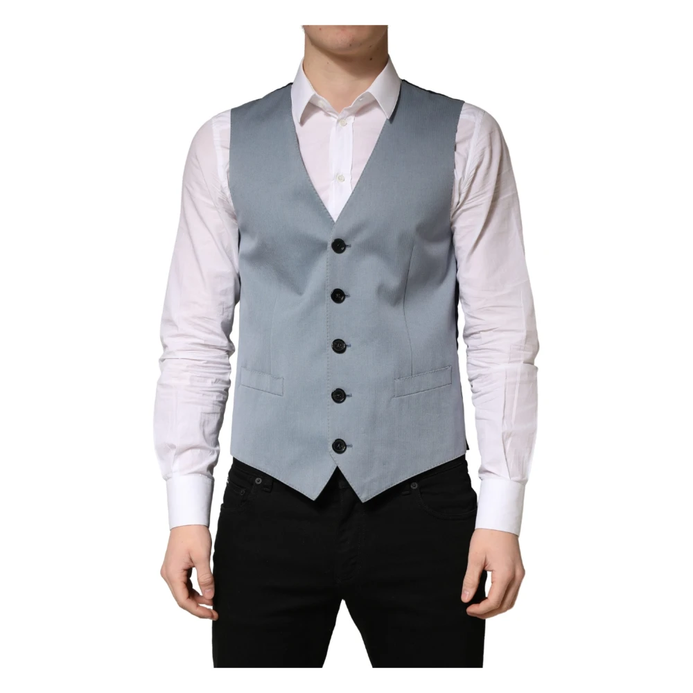 Dolce & Gabbana Homme Gris - Gilet Croisé - Costumes - Taille: M