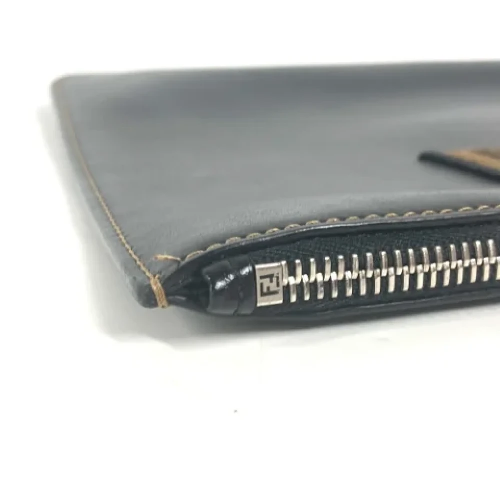 Fendi Vintage Pre-owned Leather clutches Black Dames