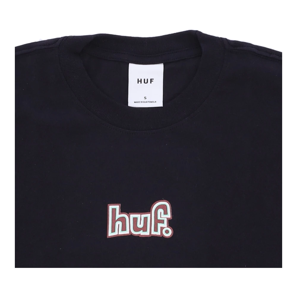 HUF Zwarte Cropped Tee 1993 Stijl Black Dames