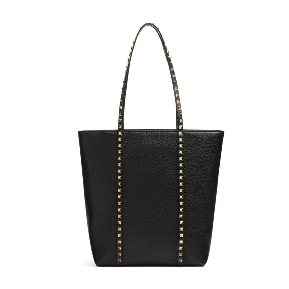 Valentino Garavani Zwarte Rockstud Leren Winkel Tas Black Dames