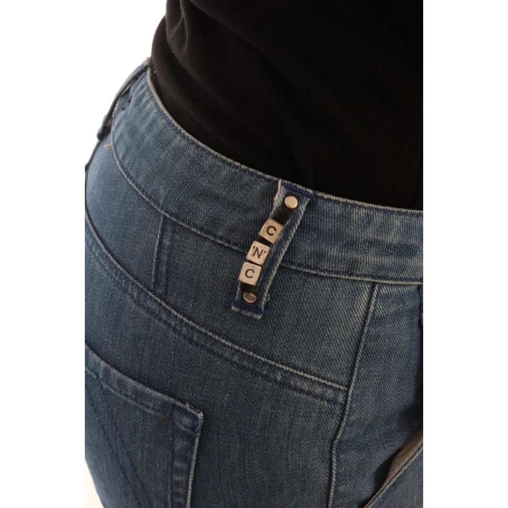 Costume National Super Slim Blue Wash Jeans Blue Dames