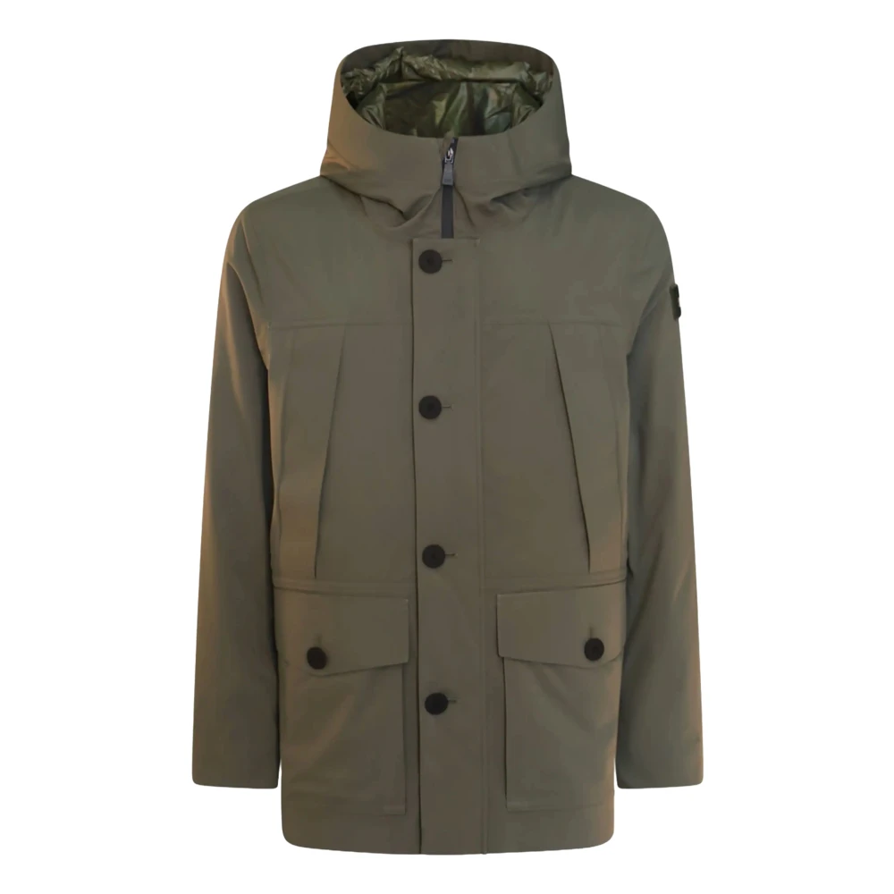 add Gewatteerde Multi-Layer Jas Green Heren