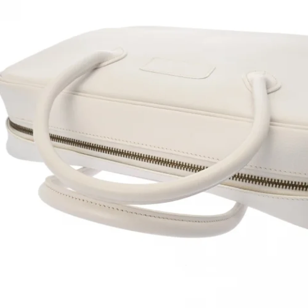 Hermès Vintage Pre-owned Leather handbags White Dames