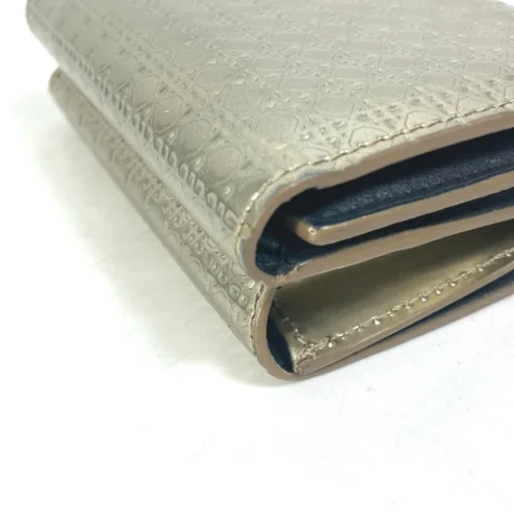 Dior Vintage Pre-owned Leather wallets Yellow Dames