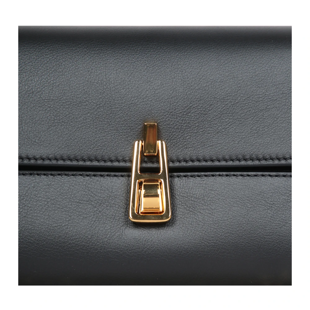 Coccinelle Gouden Ketting Schouderband Tas Black Dames