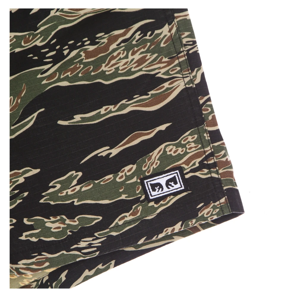 Obey Camo Relaxte Shorts Tijgerprint Lichtgewicht Multicolor Heren