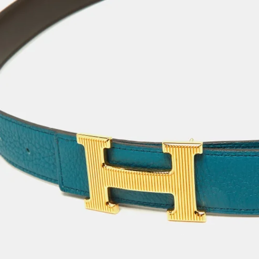 Hermès Vintage Pre-owned Leather belts Blue Heren
