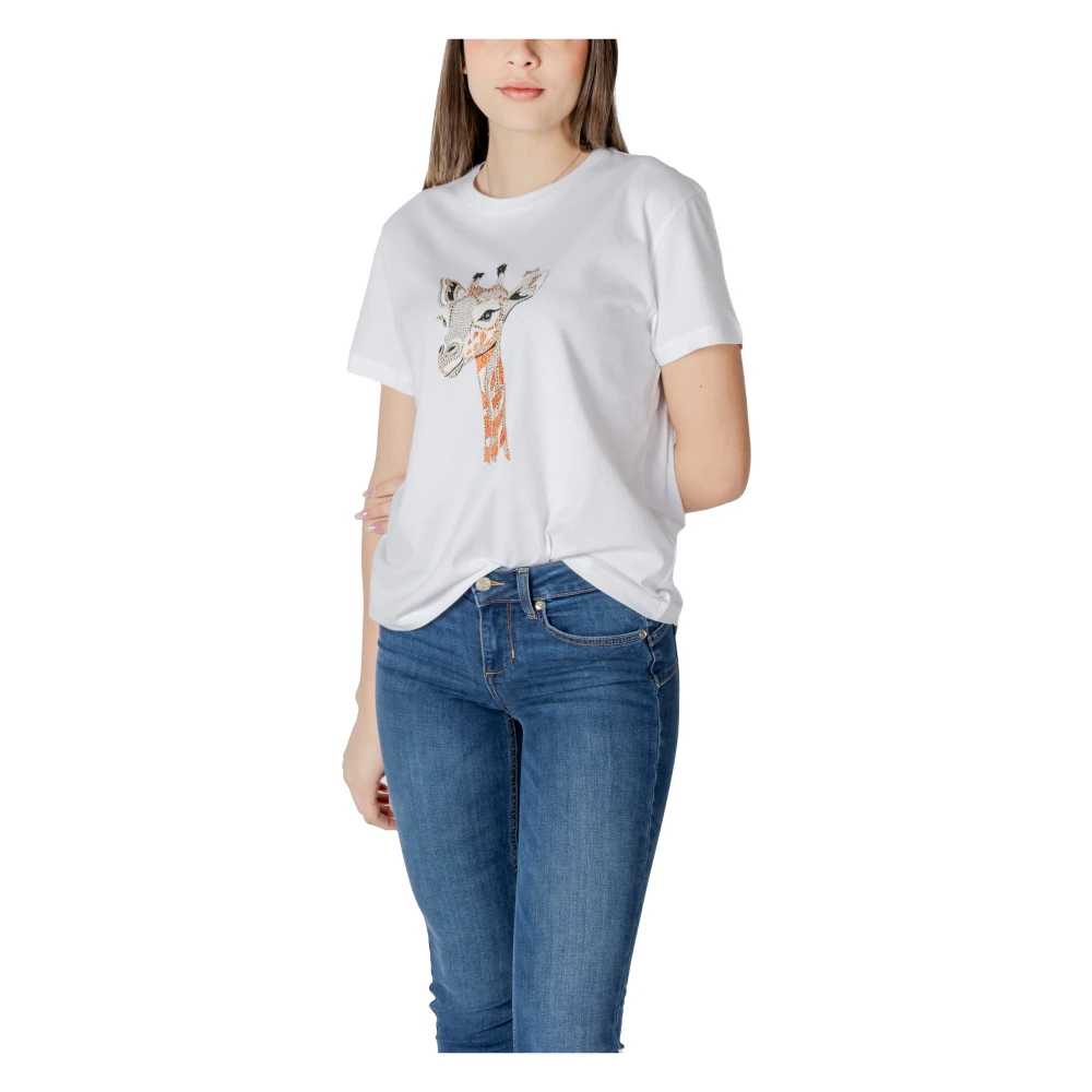 Liu Jo Elegante T-shirt met korte mouwen voor vrouwen White Dames