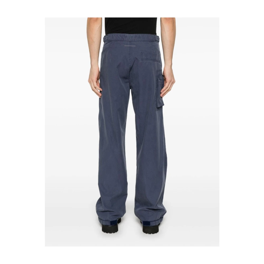 MM6 Maison Margiela Straight Leg Pants Blue Heren