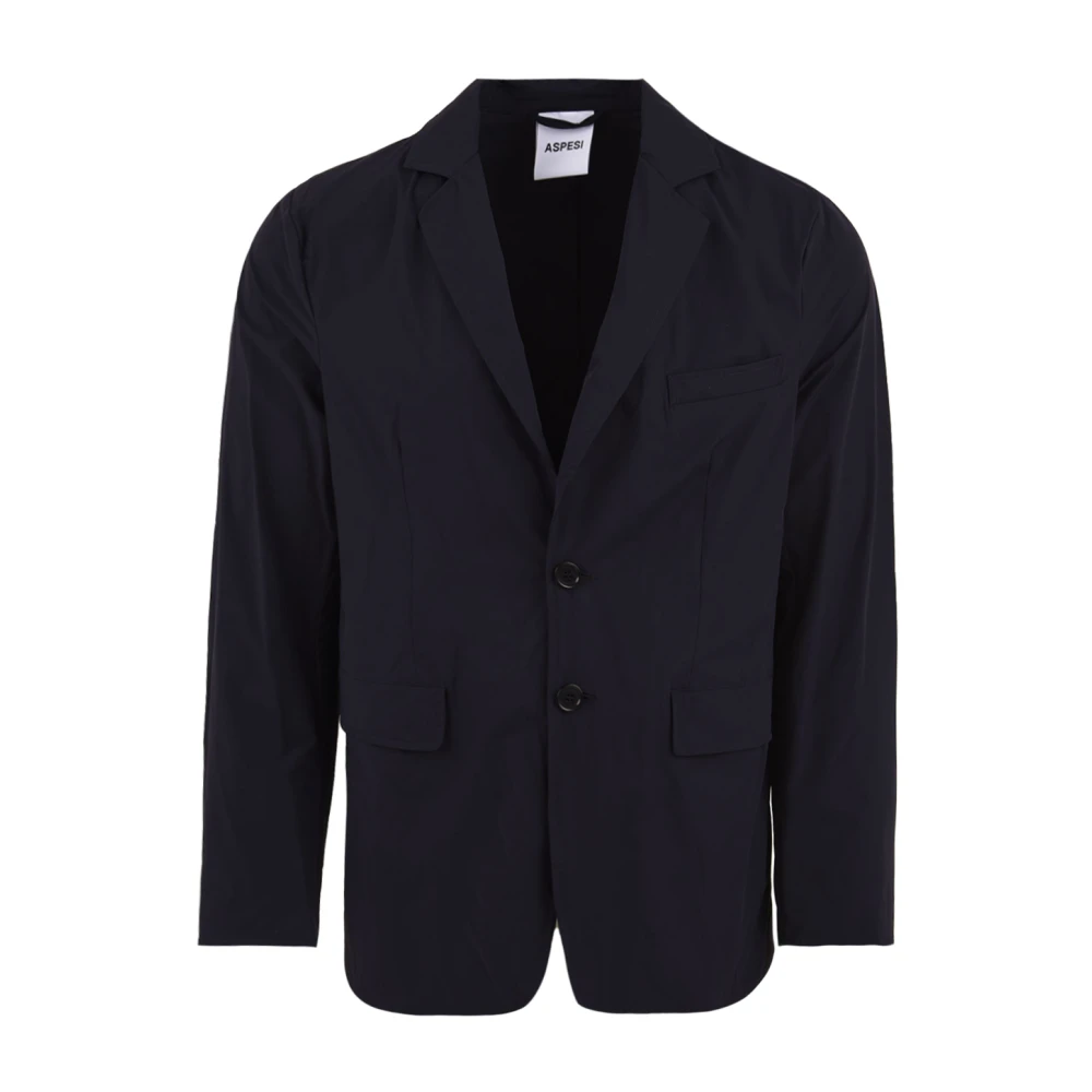 Aspesi Men's Blue Nylon Blazer Jacket - Blazers - M - Jackets