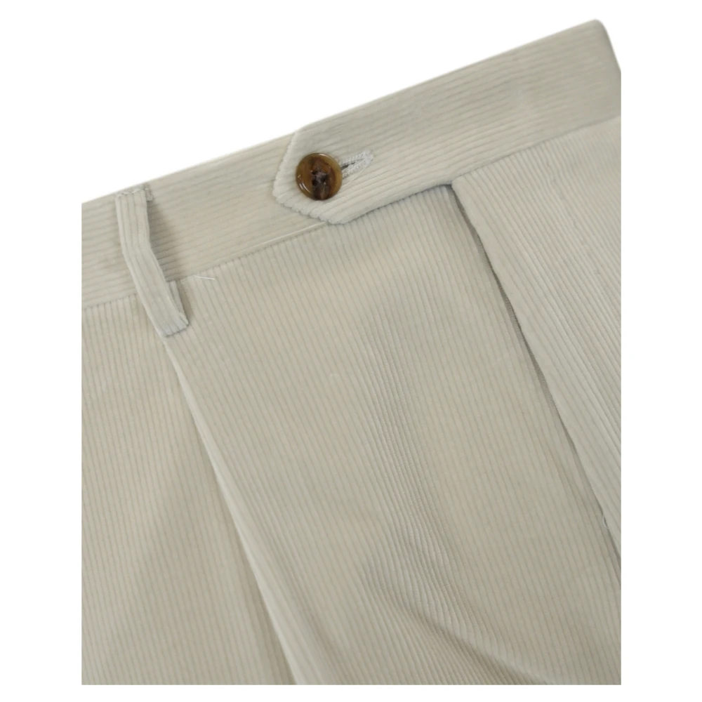 Corneliani Beige Katoenen Klassieke Herenbroek Beige Heren