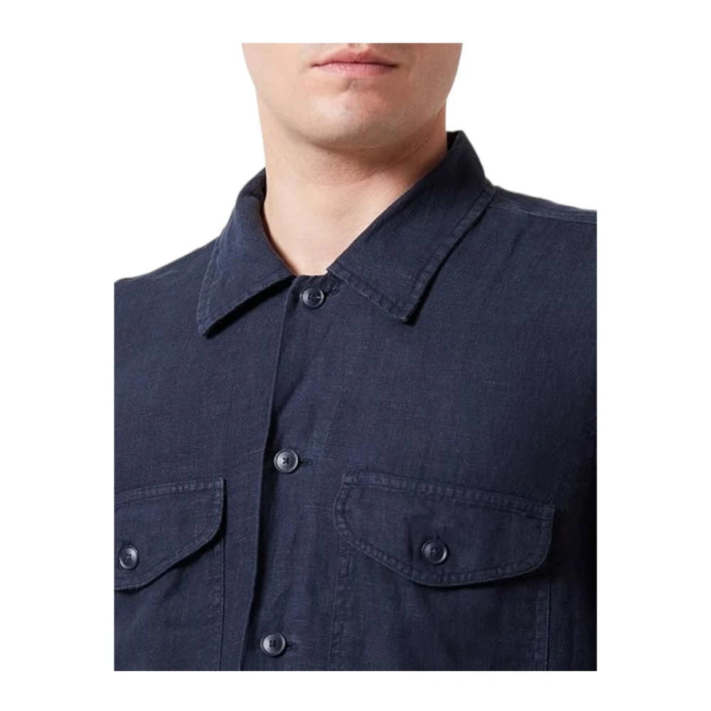 Hugo Boss Lange Mouw Shirt Blue Heren