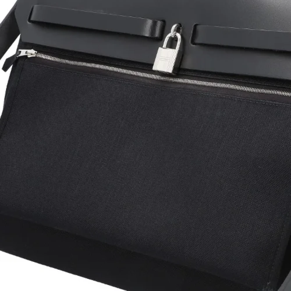 Hermès Vintage Pre-owned Fabric handbags Black Dames