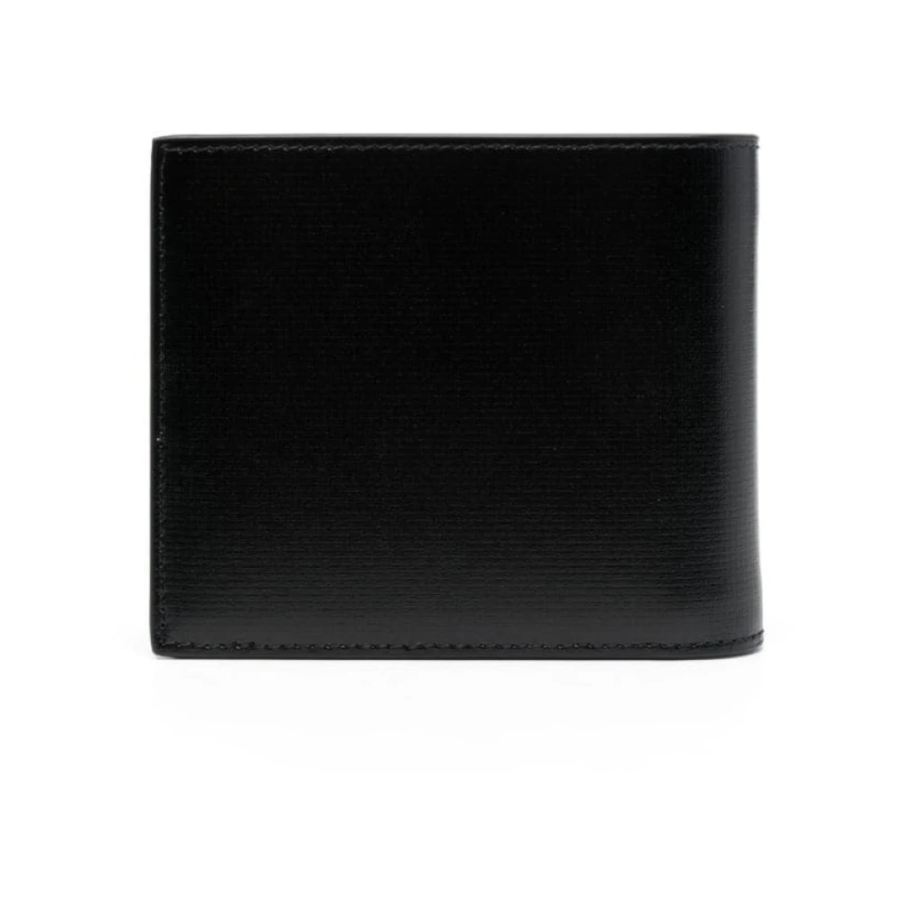 Givenchy Zwarte leren portemonnee met 4G-motieven Black Heren