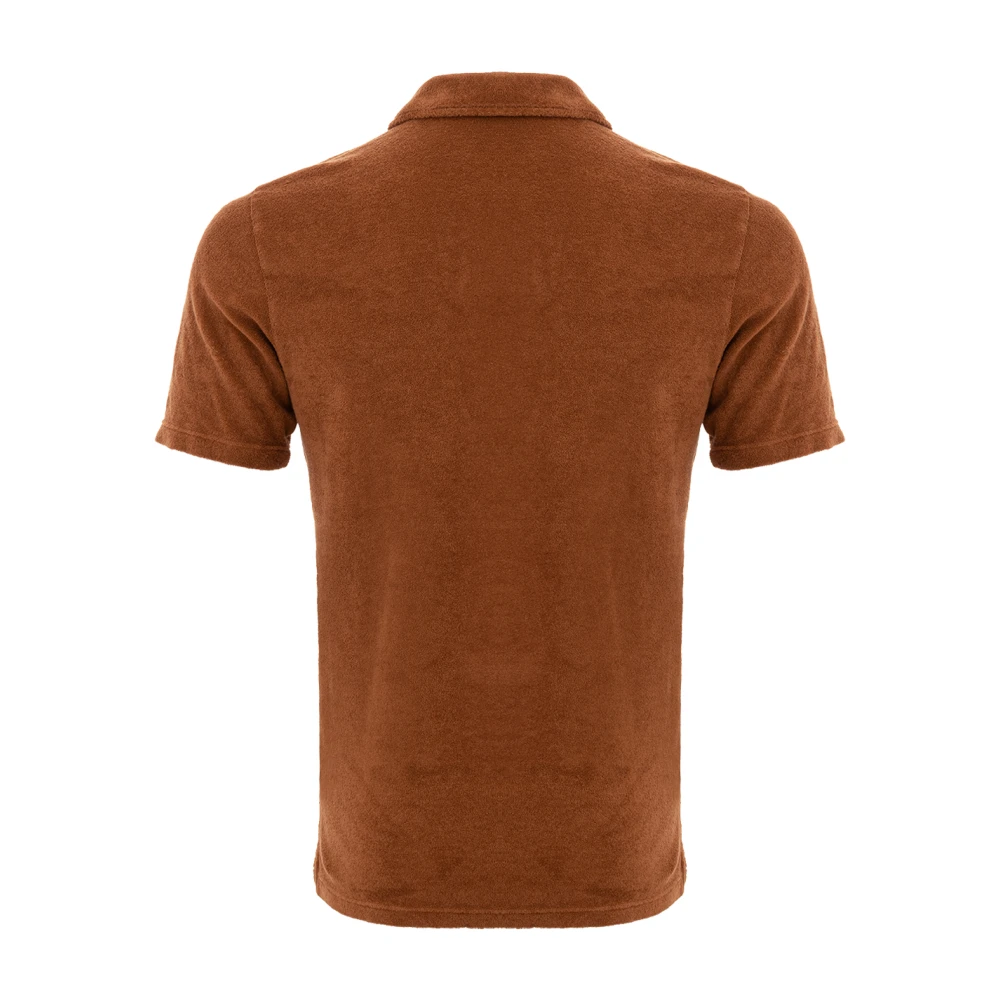Gran Sasso Bruine Fluwelen Polo Shirt Brown Heren