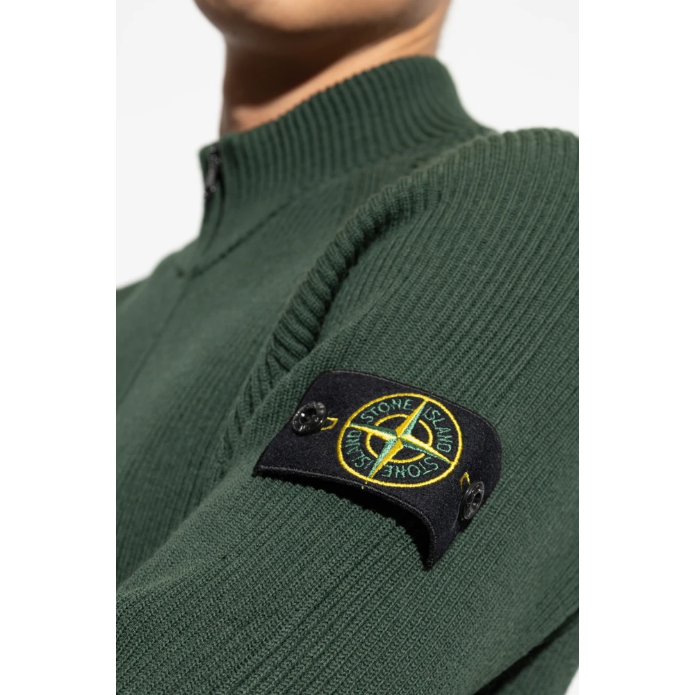 Stone Island Wollen Vest Green Heren