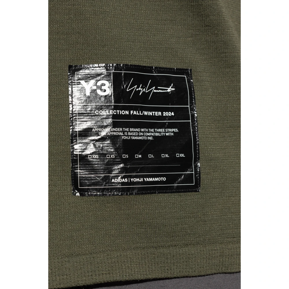 Y-3 T-shirt met logopatch Green Heren