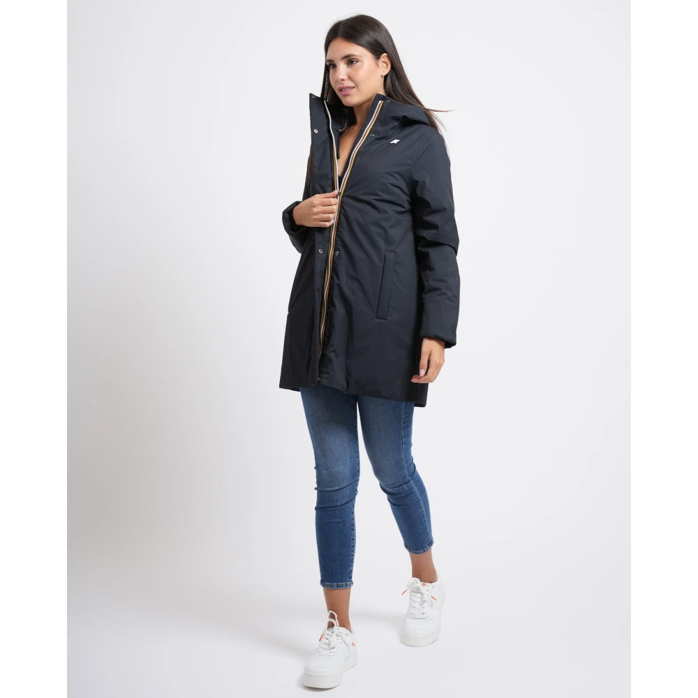 K-Way Dcb Giubbino Sophie Twill Black Pure Grey Warm - Immagine 3