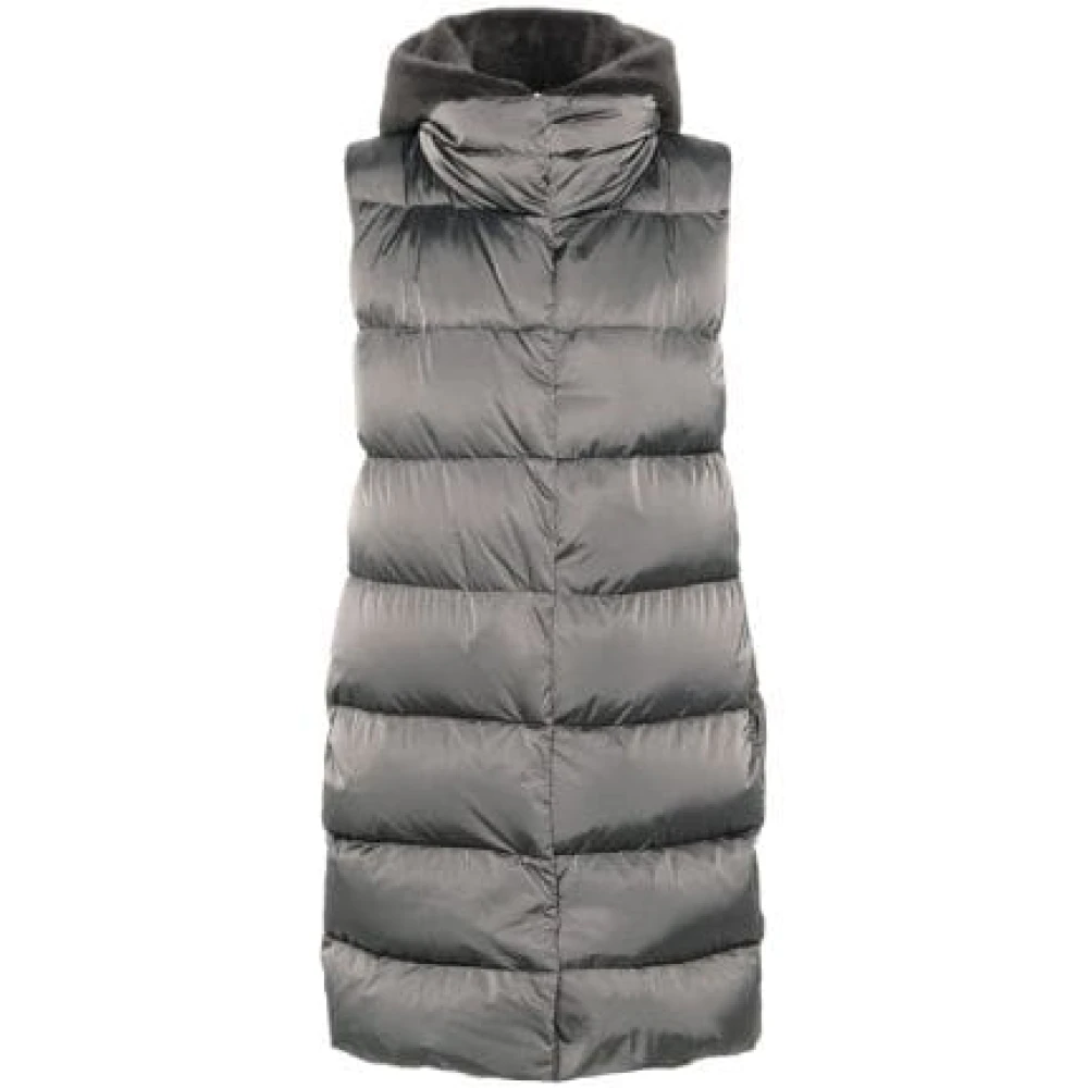 Herno Donkergrijze Puffer Vest Gray Dames