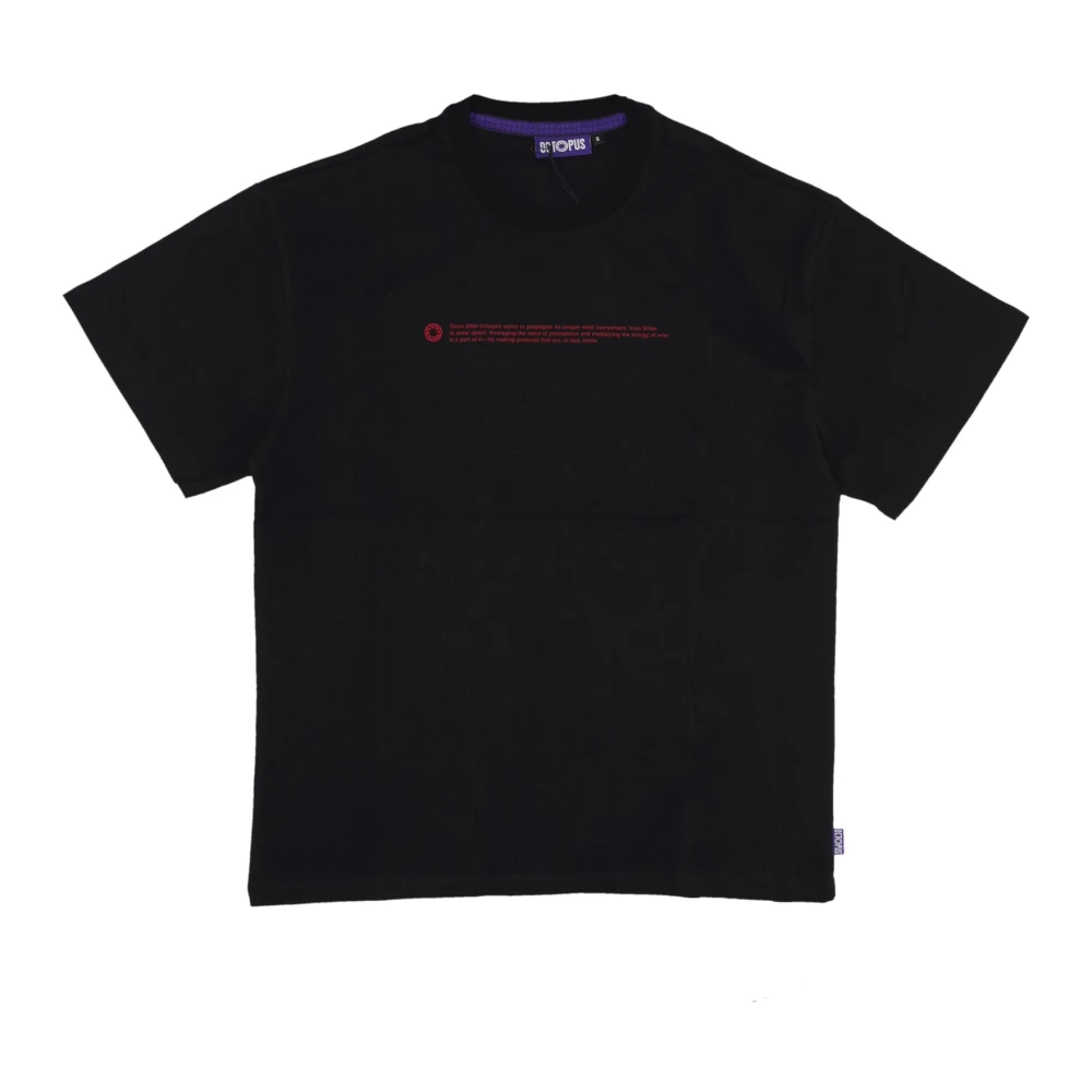 Octopus Zwart Logo Tee Korte Mouw Katoen Black Heren