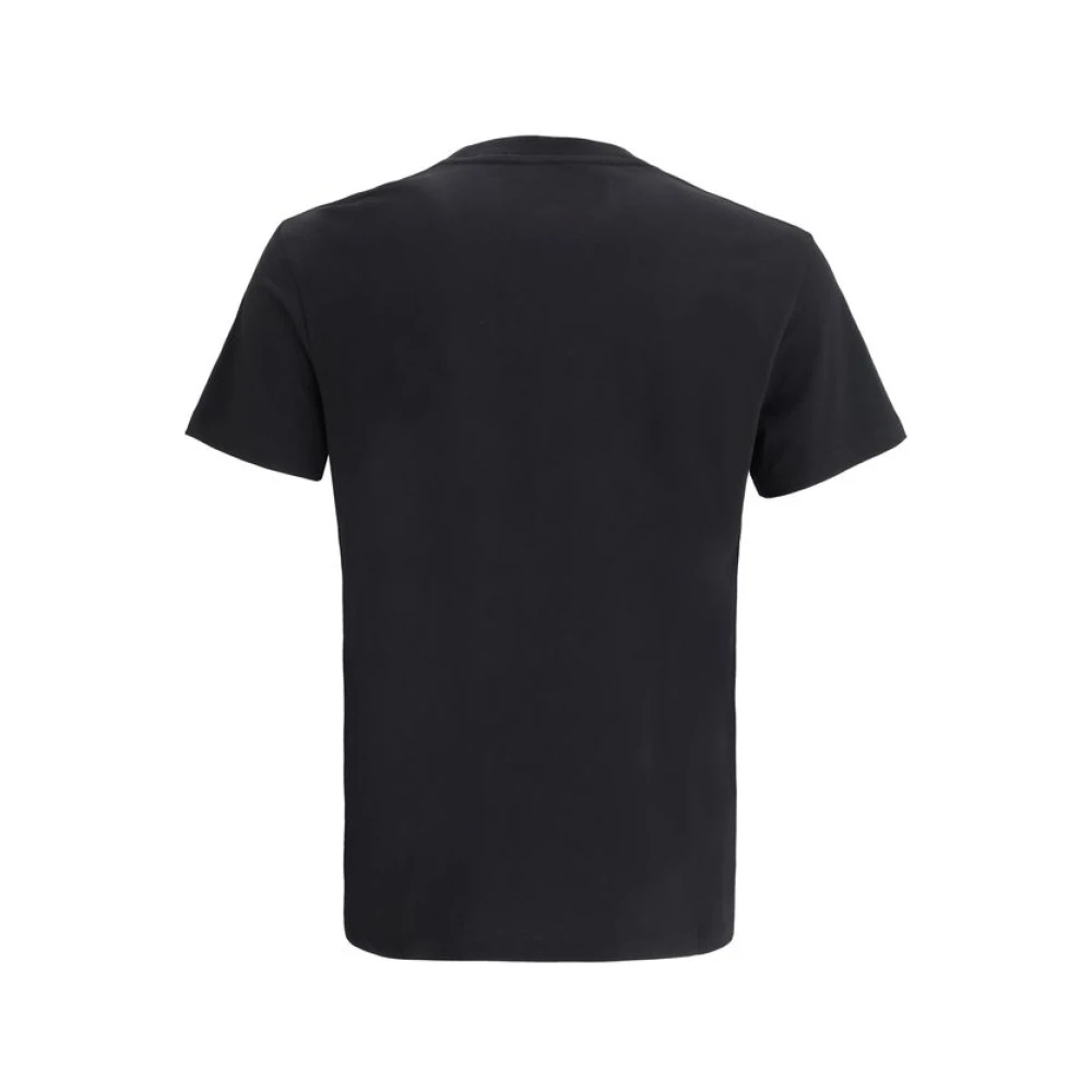 Valentino Logo Patch Katoenen T-Shirt Beige Heren