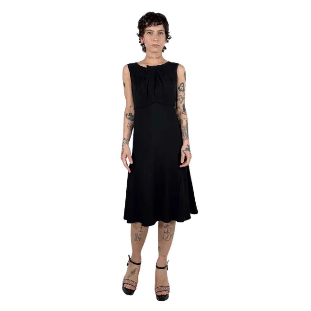 Prada Vintage Pre-owned Fabric dresses Black Dames