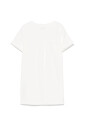 white-crew-neck-logo-print-dress