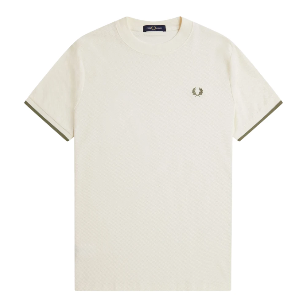Fred Perry Men's Green Trim Piqué Cotton T-Shirt