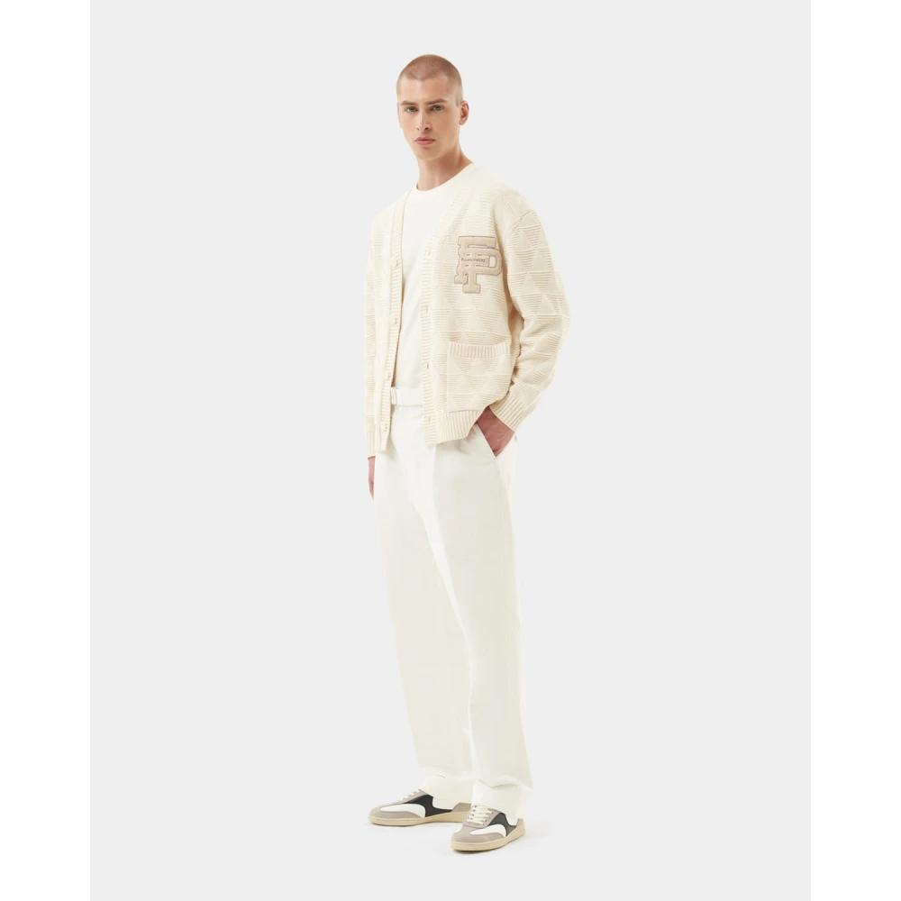 Filling Pieces Varsity Cardigan Antique White Heren