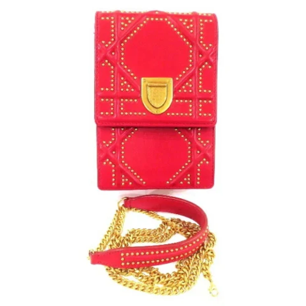 Dior Vintage Pre-owned Leather dior-bags Pink Dames