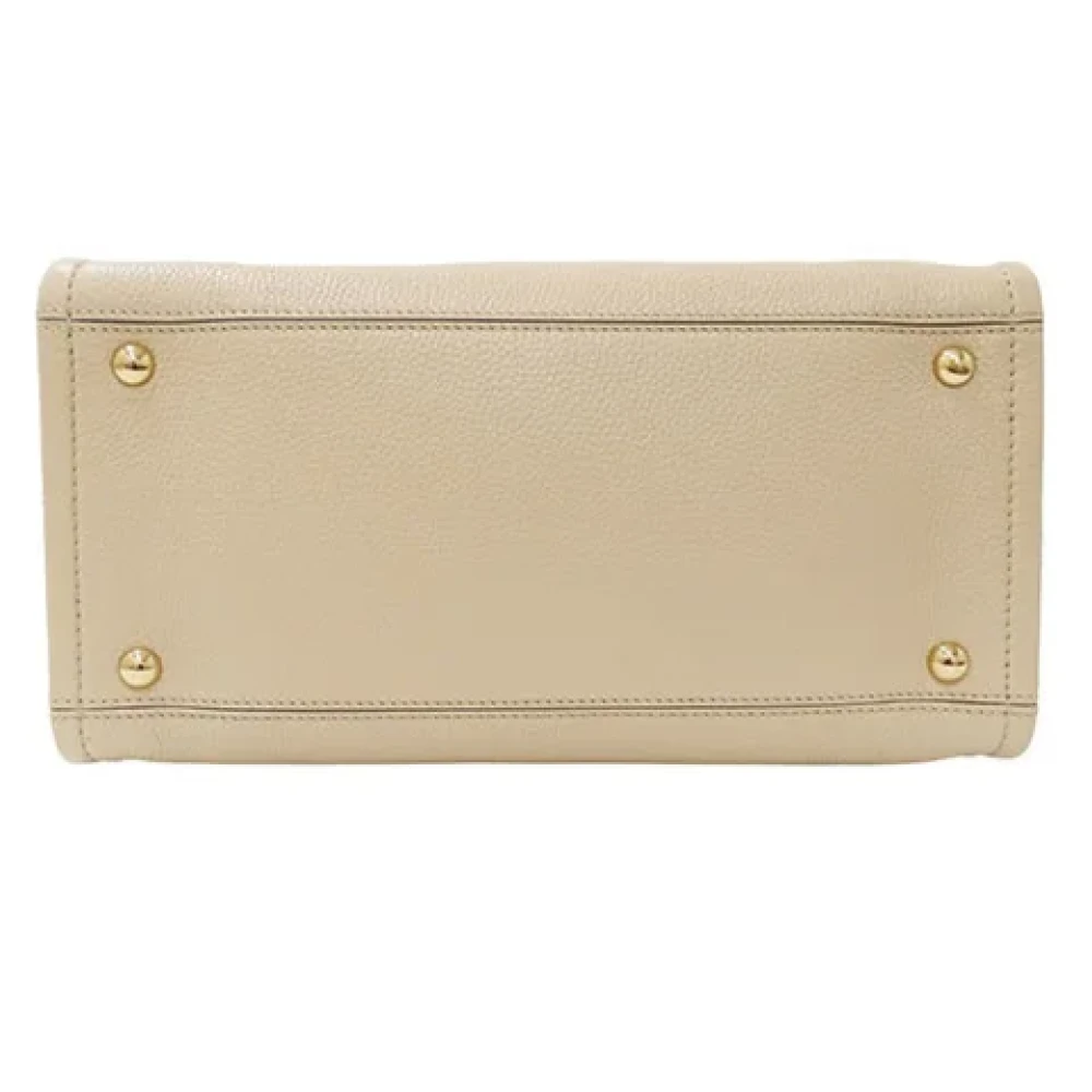 Salvatore Ferragamo Pre-owned Leather handbags Beige Dames