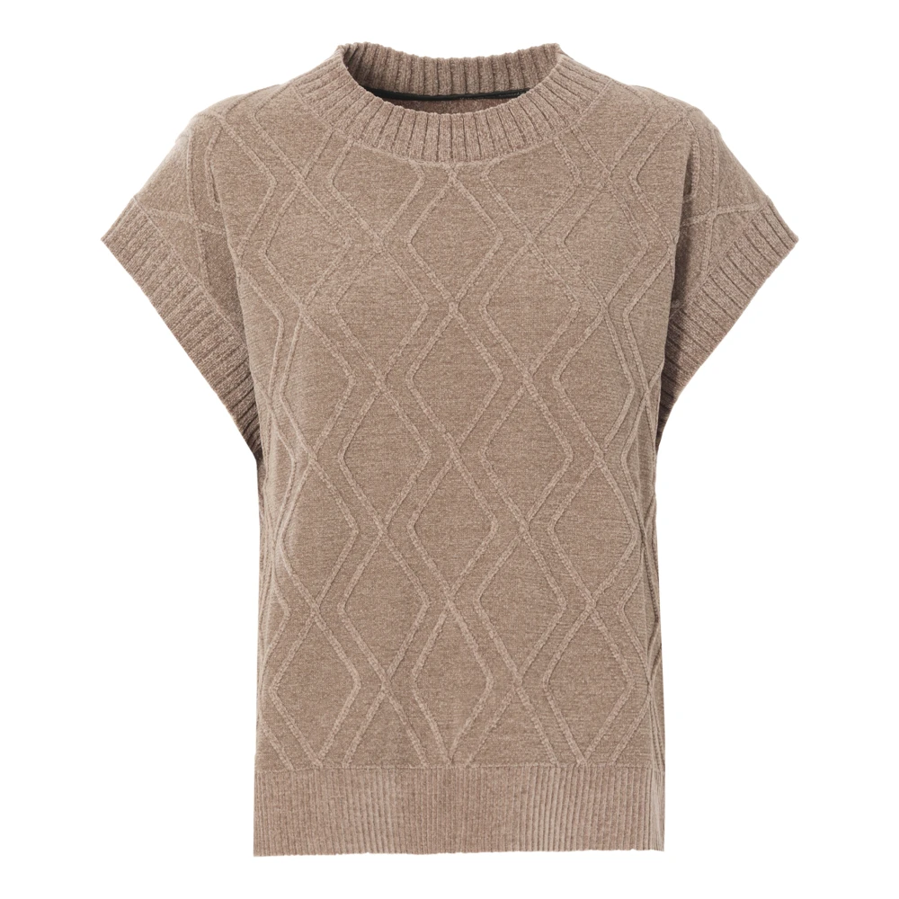 RRD Geometrisch Patroon Fluweel Trui Grijs Gray Dames