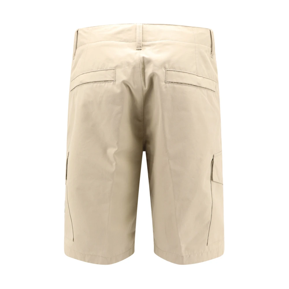 Stone Island Katoenen Bermuda Shorts met Iconische Patch Beige Heren