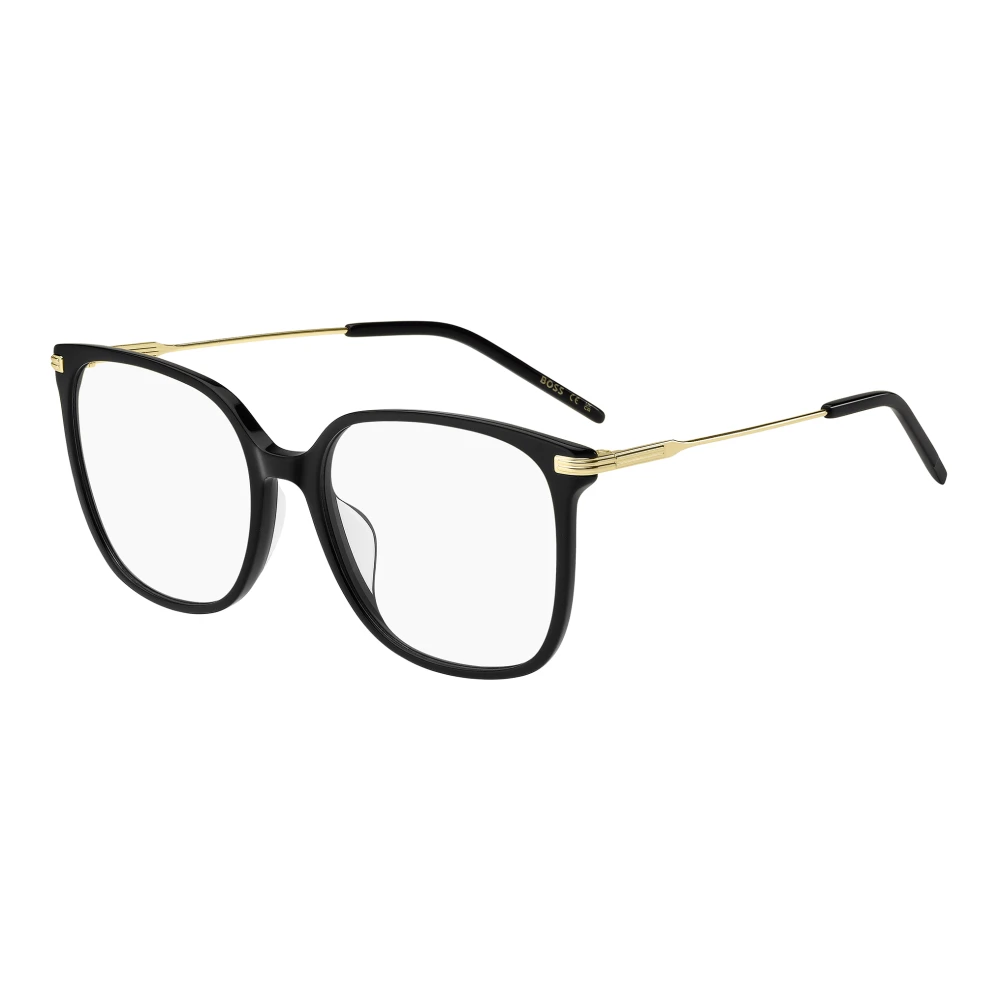 Hugo Unisex Black Glasses, 54 Mm, Gold Eyewear Frames