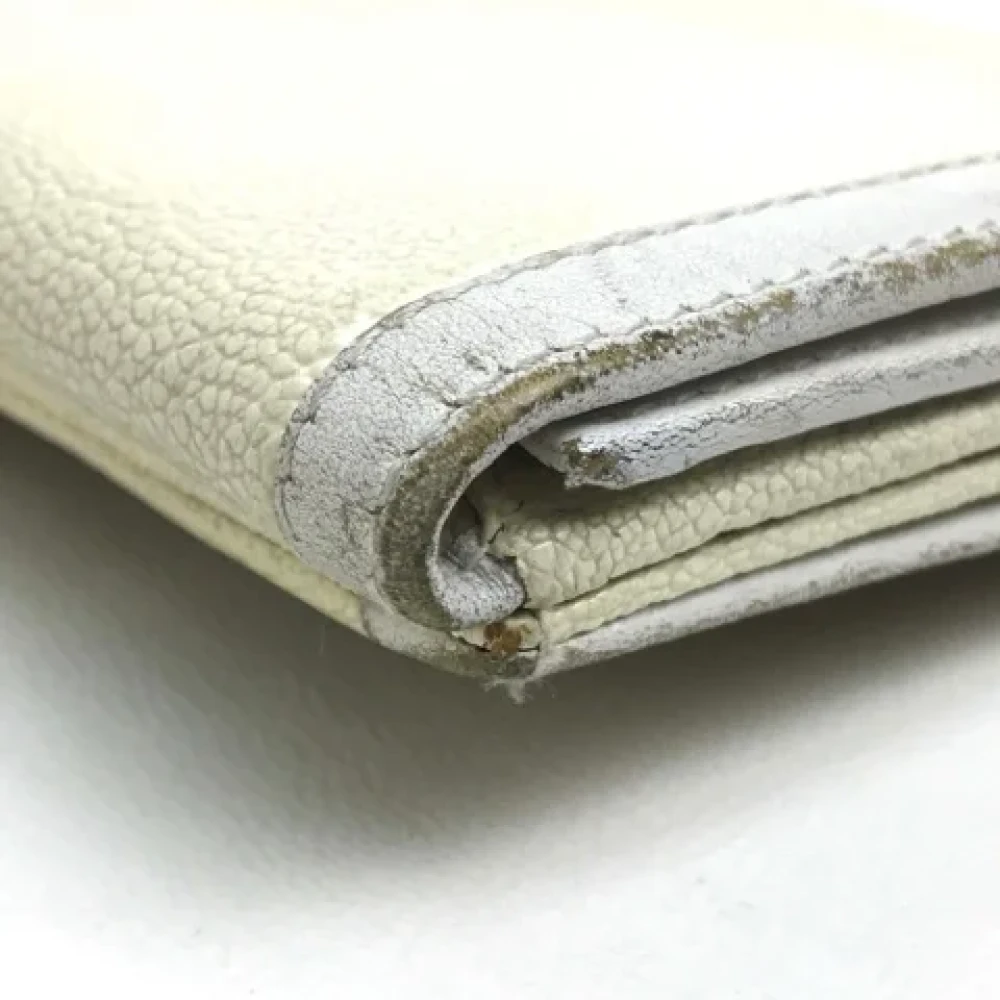 Bvlgari Vintage Pre-owned Leather wallets White Dames