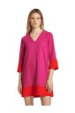 fuchsia-v-neck-dress-nuble-model