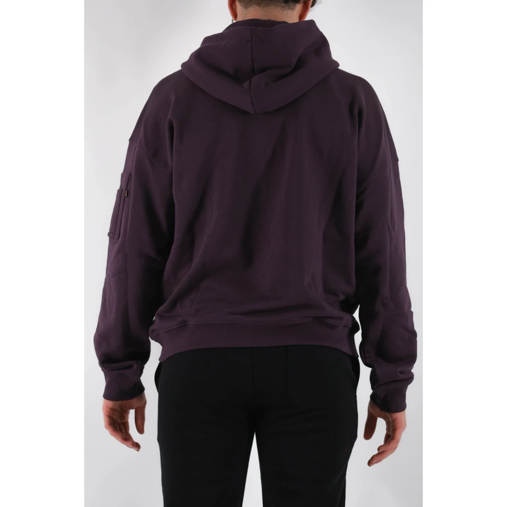 alpha industries Essentials hoodie met badge logo Purple Heren