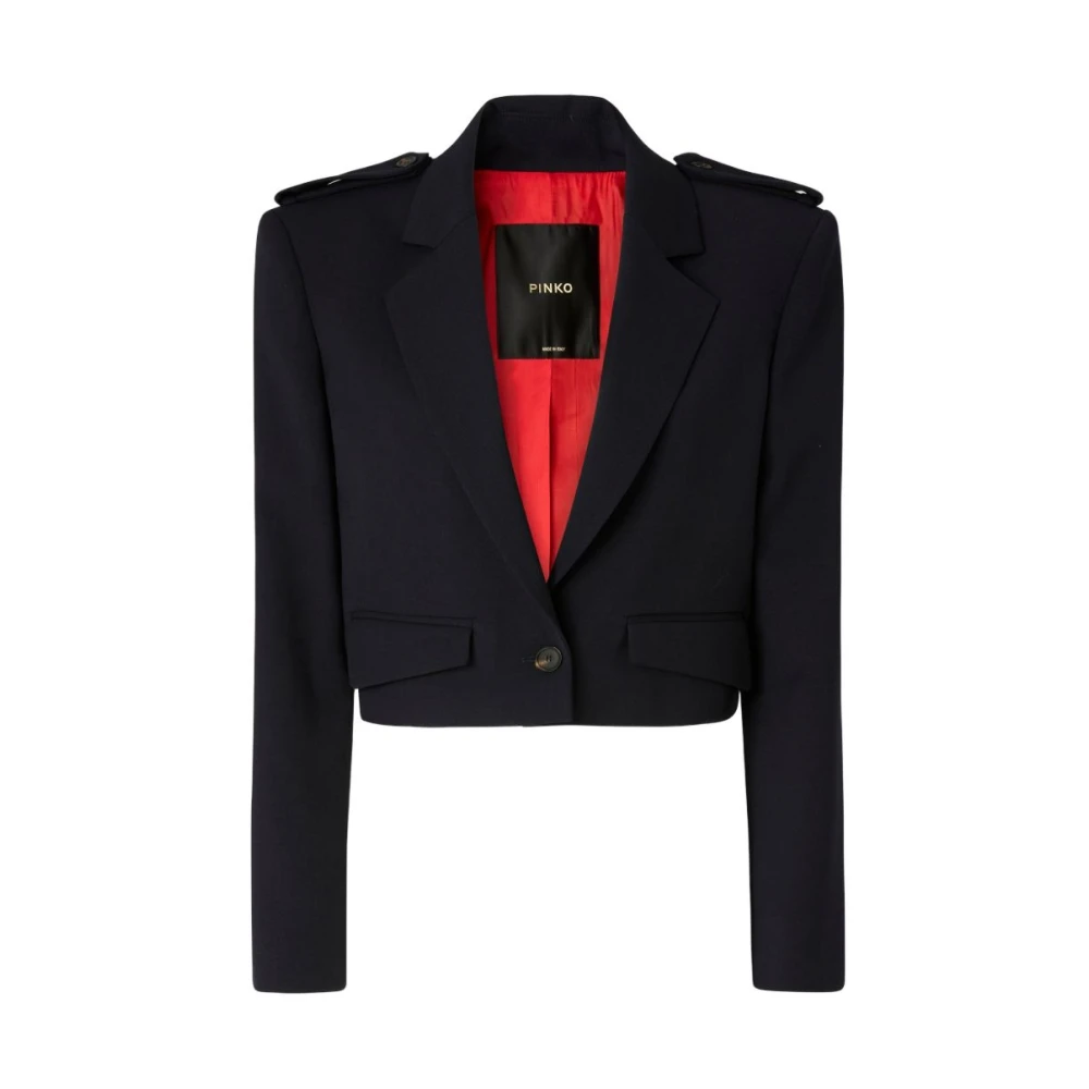 Pinko , Blazers, Female, Blue, M, Manna Blazer