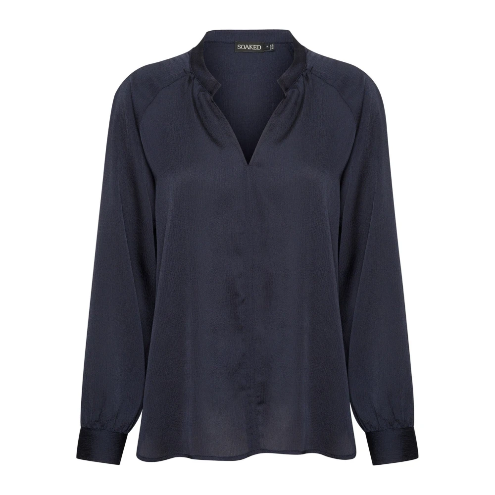 Soaked In Luxury Women's Blue Blouses, M, Elegant Night Sky Blouse