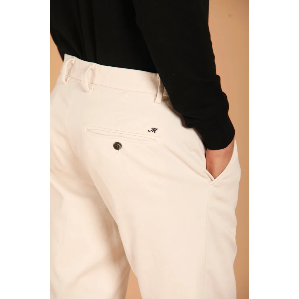 Mason's Slim Fit Witte Chino Broek White Heren