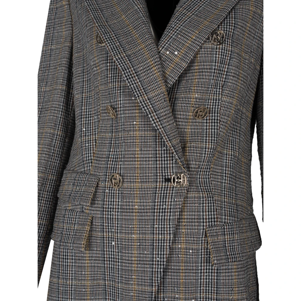 Liu Jo Klassieke Double-Breasted Blazer Gray Dames