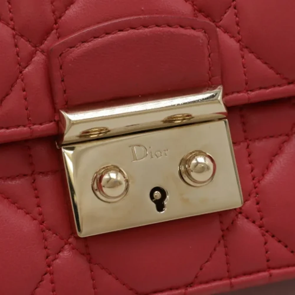 Dior Vintage Pre-owned Leather dior-bags Red Dames
