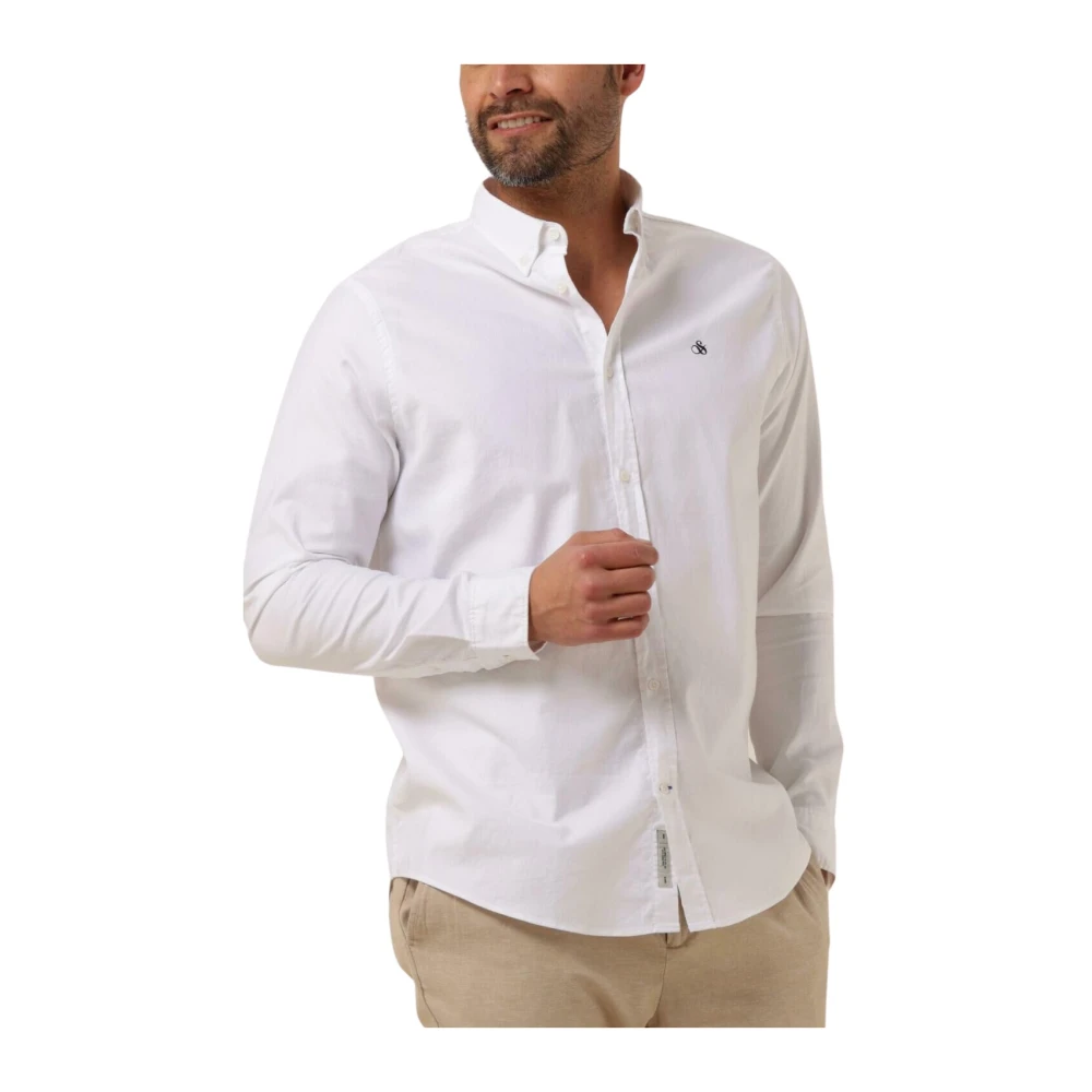 Scotch & Soda Essentials Oxford Regular Fit Overhemd White Heren
