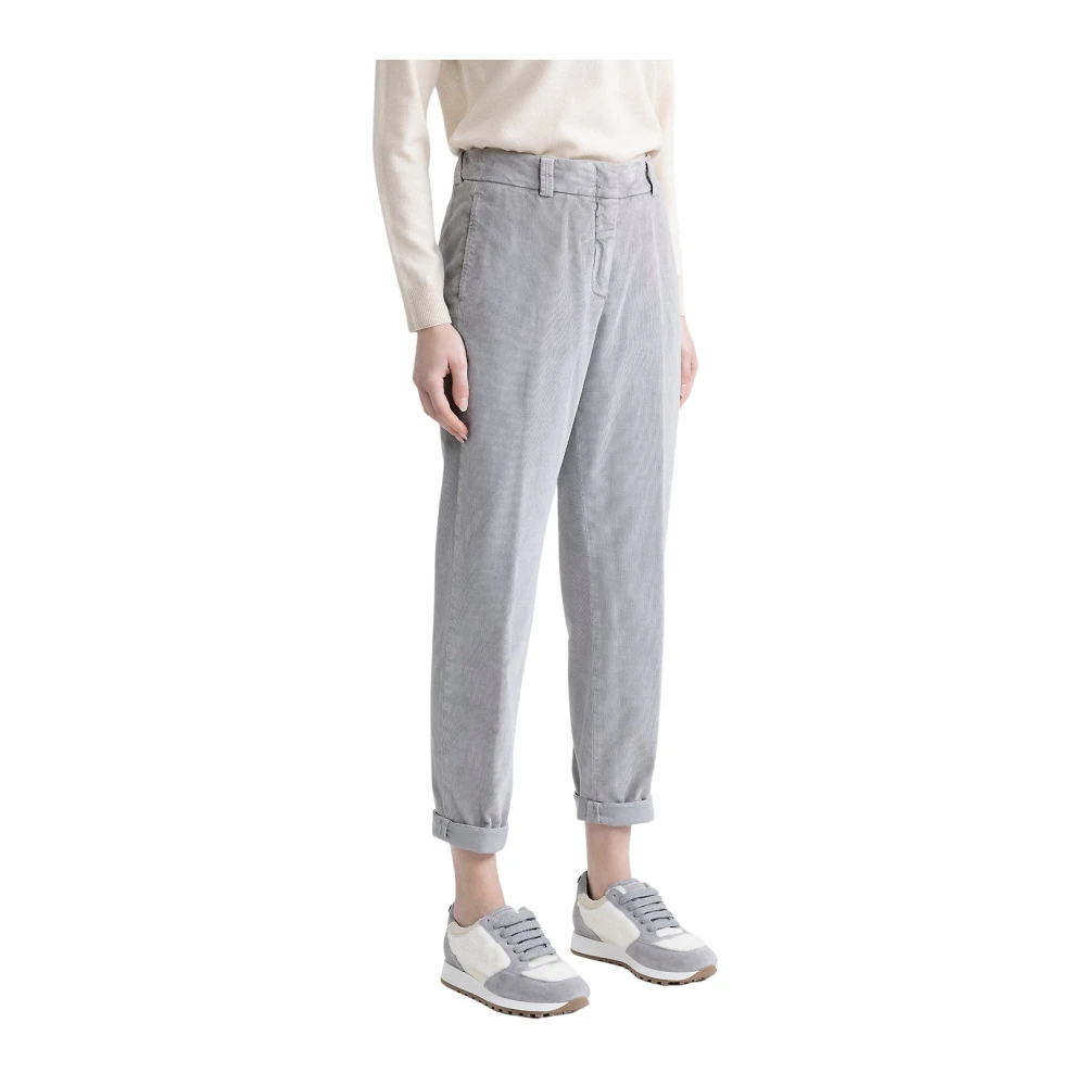 PESERICO Needlecord wortelbroek Gray Dames